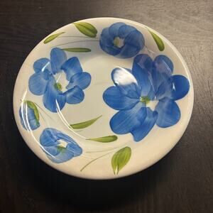 San Marciano Ceramiche Vintage Hand-Painted Ceramic Flower Bowls 8 -1/2" 8.5"